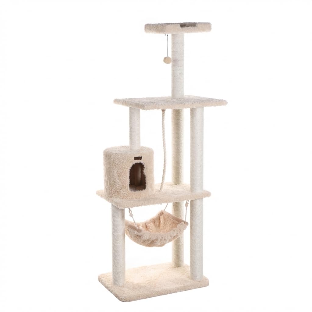 70 Inch Beige Cat Tree Tower Y959898