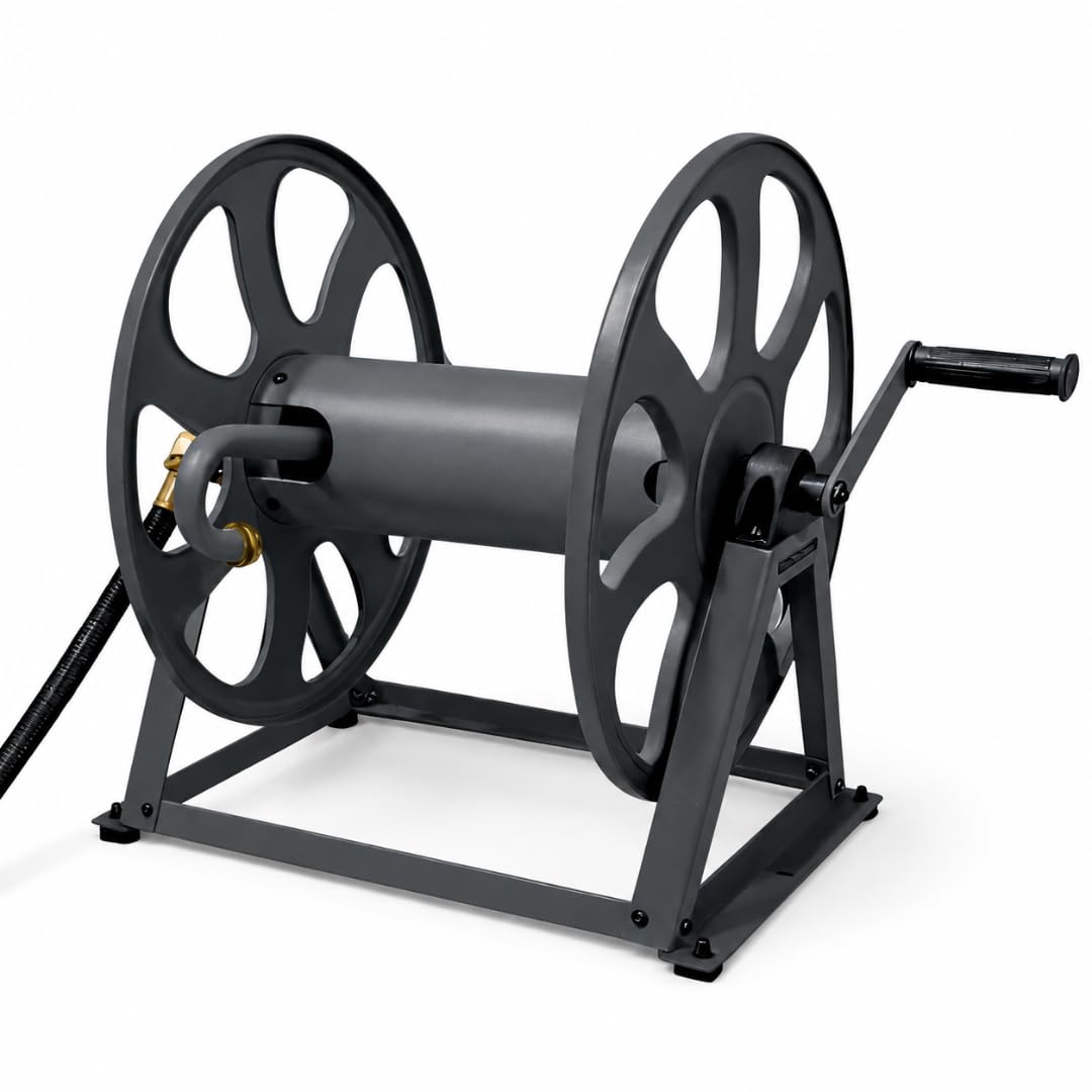 200ft Heavy Duty Metal Floor and Wall Mounted Hose Reel K81301