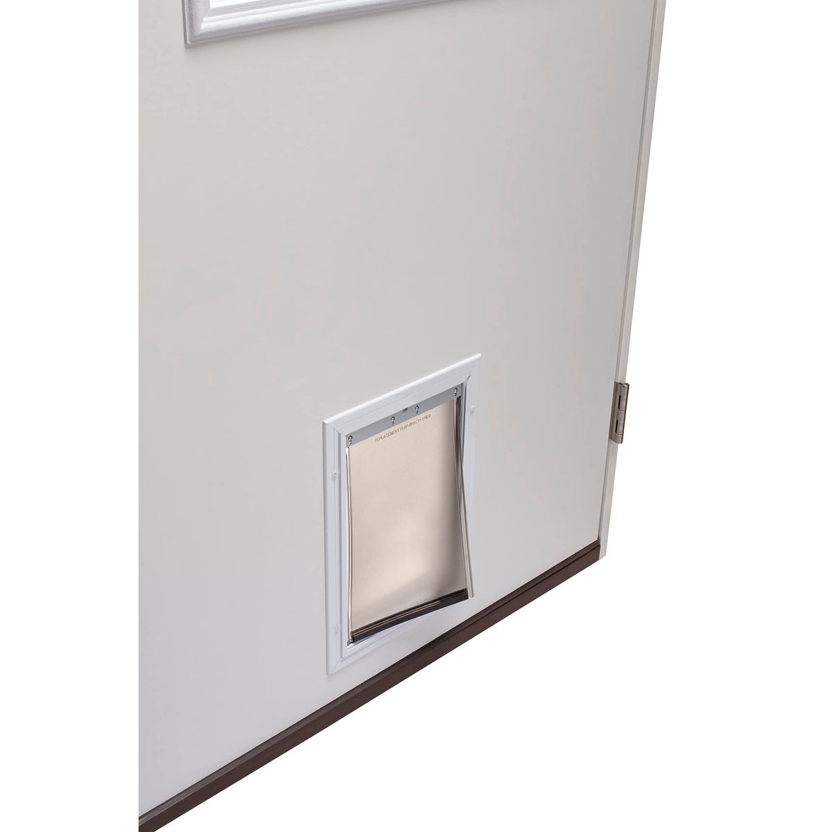 Primed Left Hand Outswing 9 Lite Prehung Front Door with Pet Door R2621