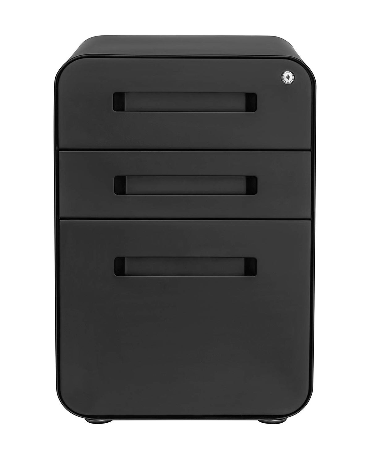 3 Drawer Black Metal File Cabinet with Lock E8316