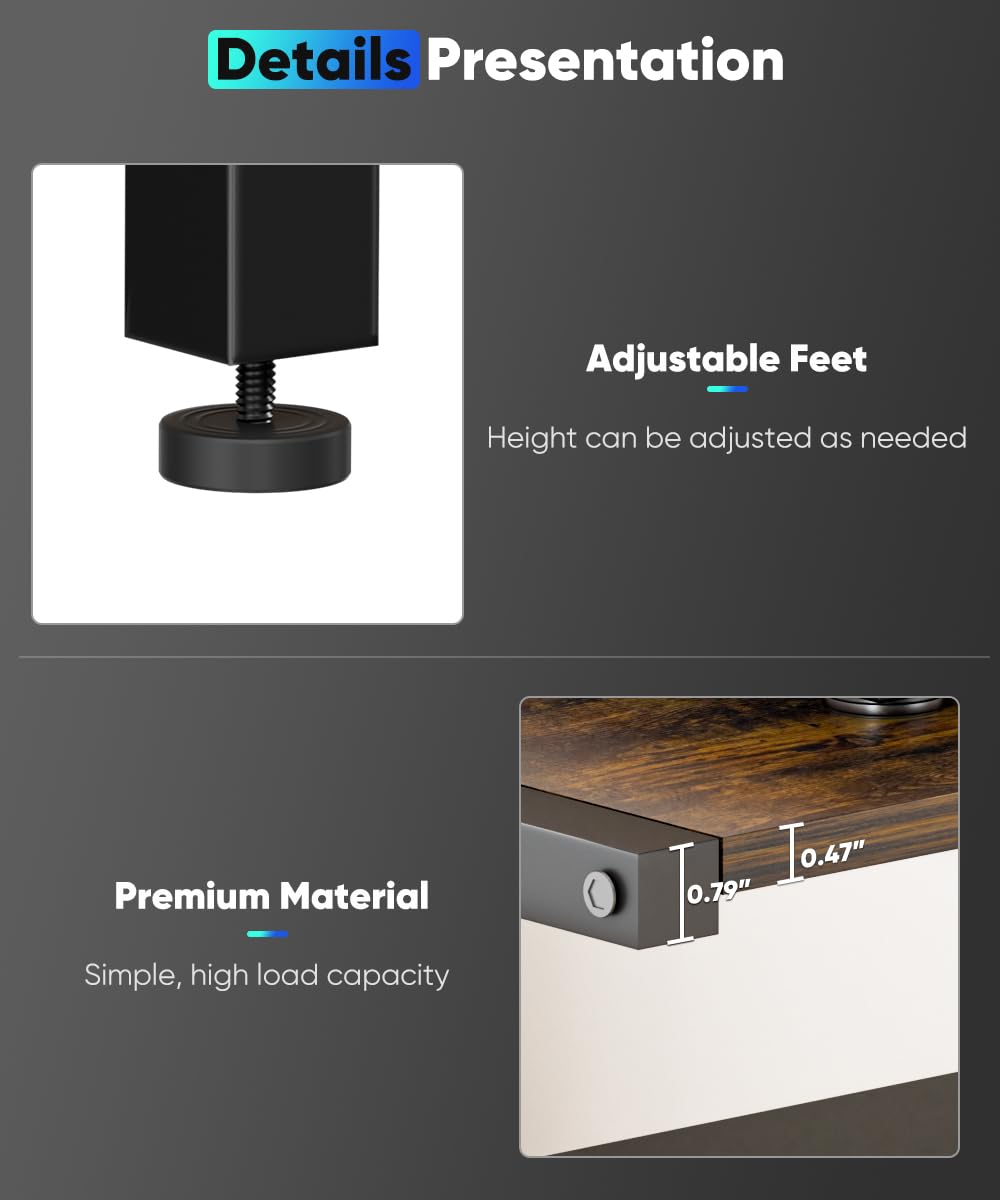 4-Tier Black Wooden Media Stand I9106