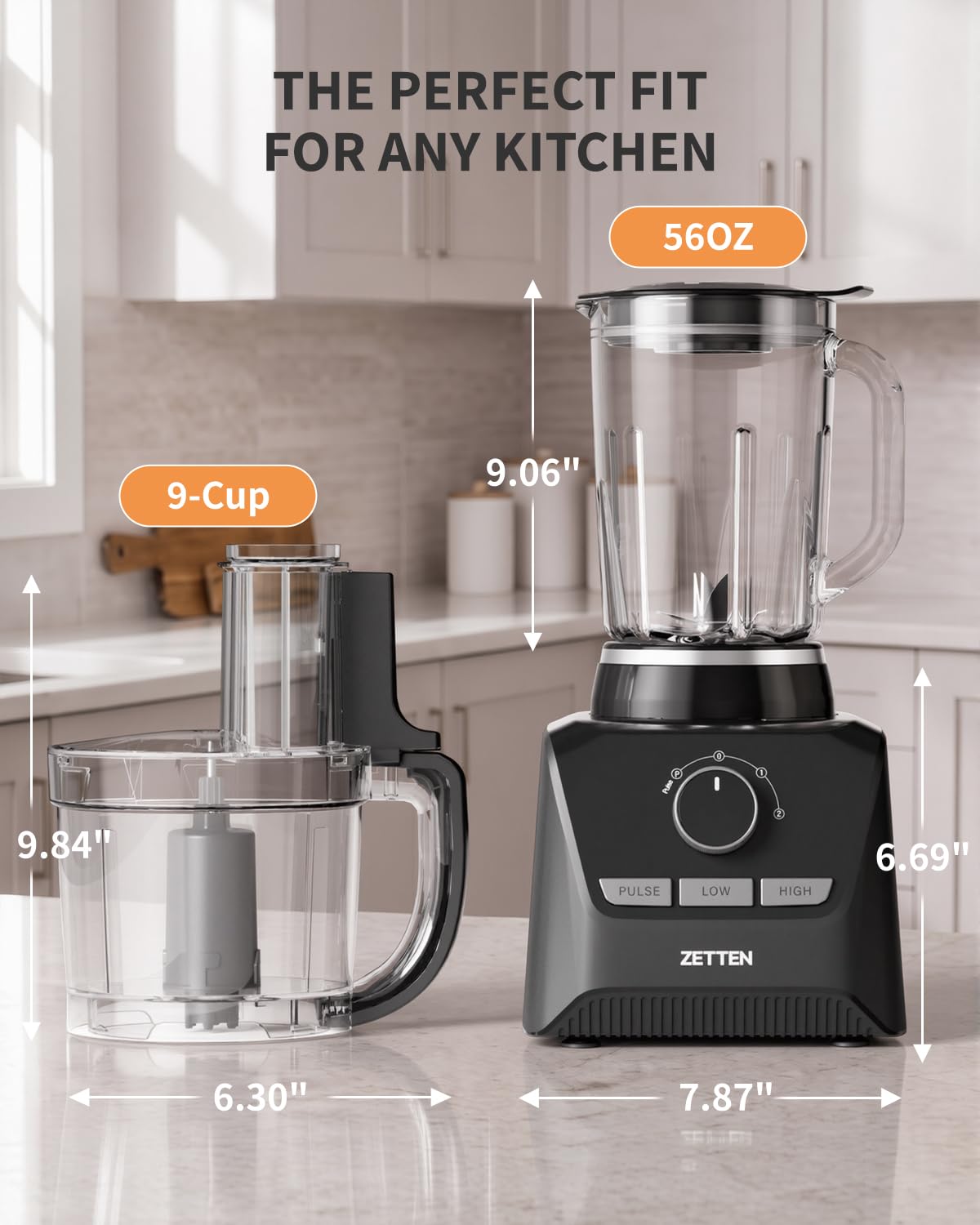 900W Black Food Processor & Blender Combo F829627