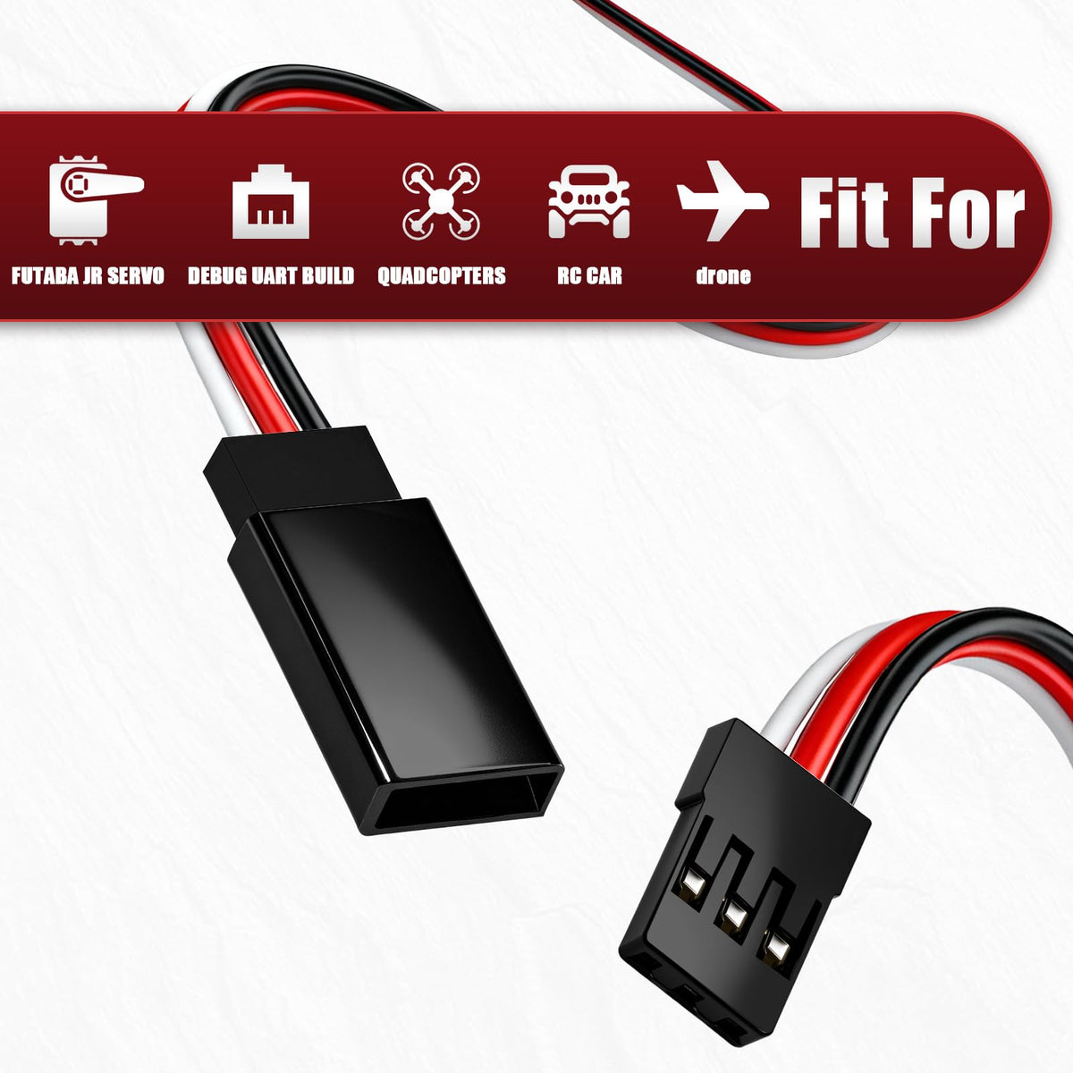 150mm 3 Pin Servo Extension Cable Y Connector 10-Pack N8003