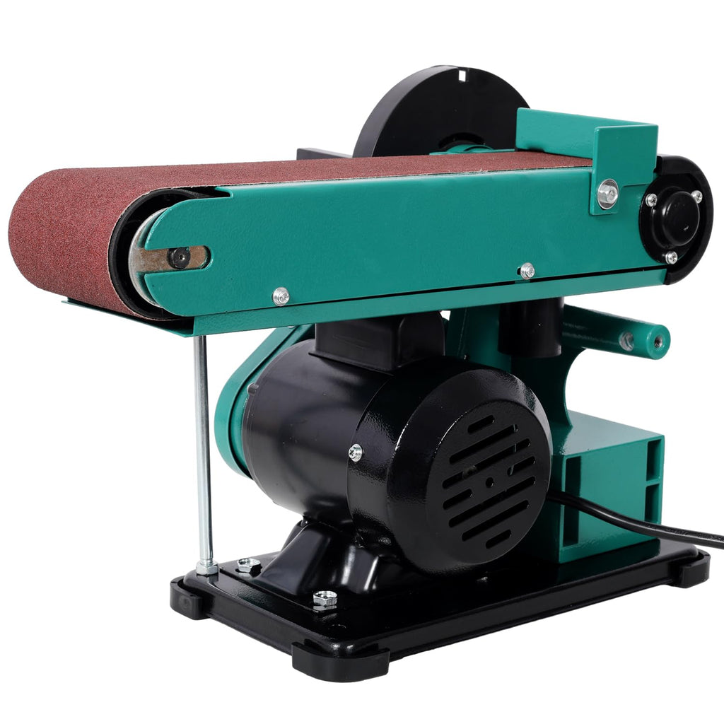 4" x 36" Belt Sander 6" Disc Polisher Grinder Steel Green High-Torque Power Tool Y536