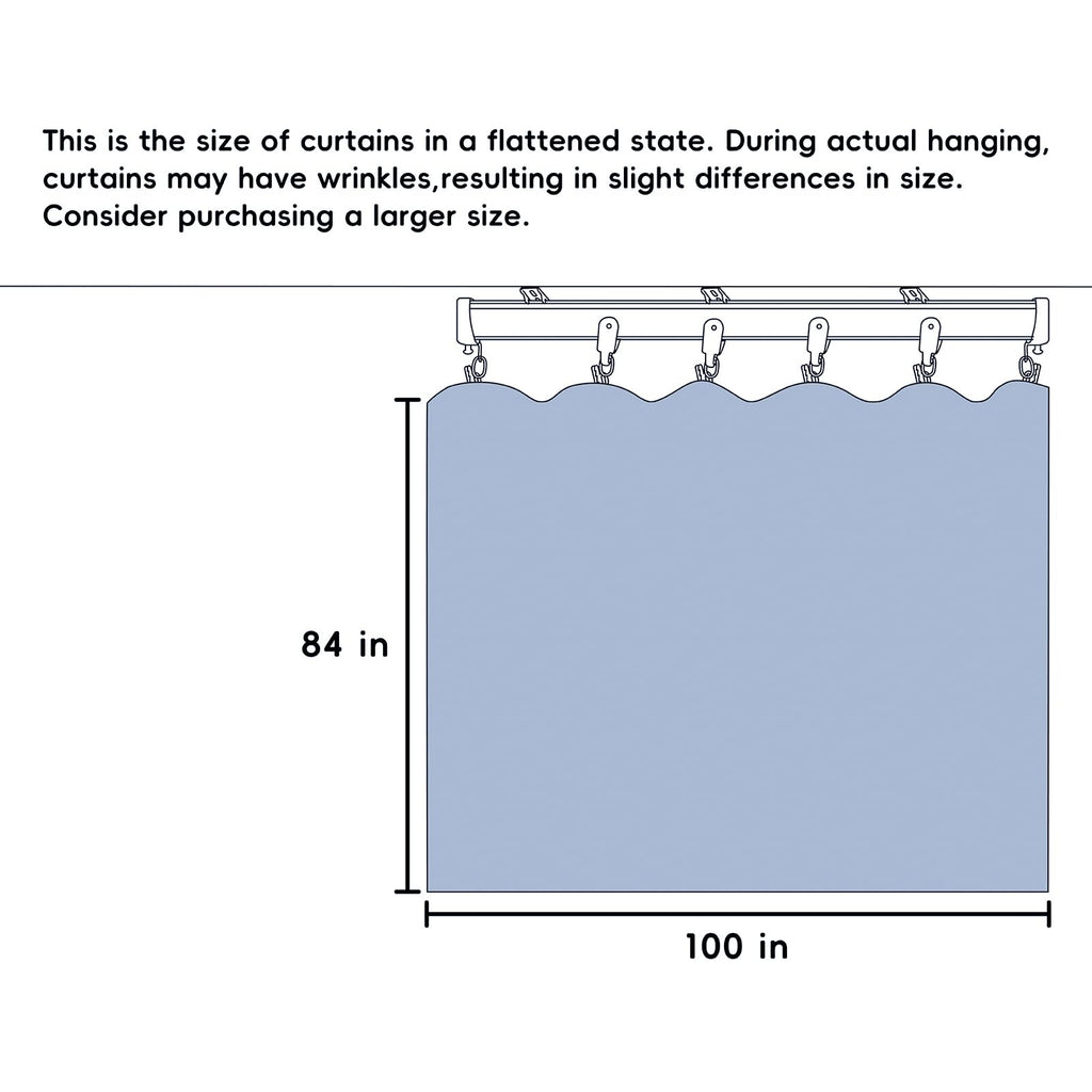 Blackout Thermal Insulated Room Divider Curtain Panel 8.3 ft x 7 ft F902