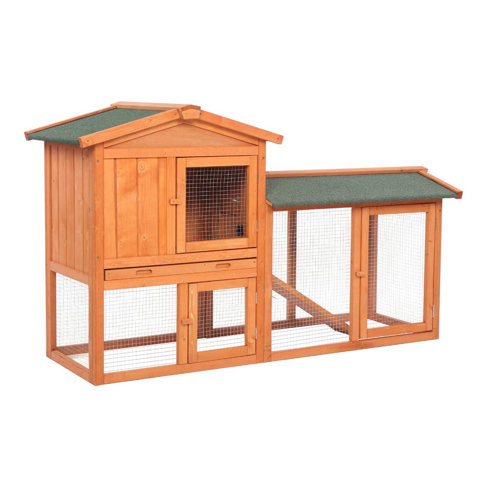 Wooden Chicken Coop with Waterproof Roof and Nesting Box P635653