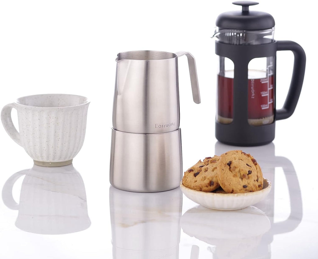 12 oz Stainless Steel French Press and Creamer Set F2908