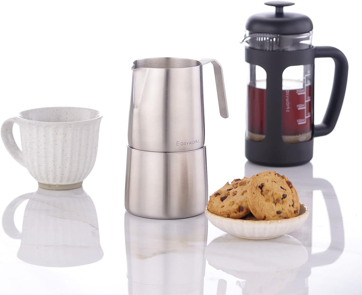 12 oz Stainless Steel French Press and Creamer Set F2908