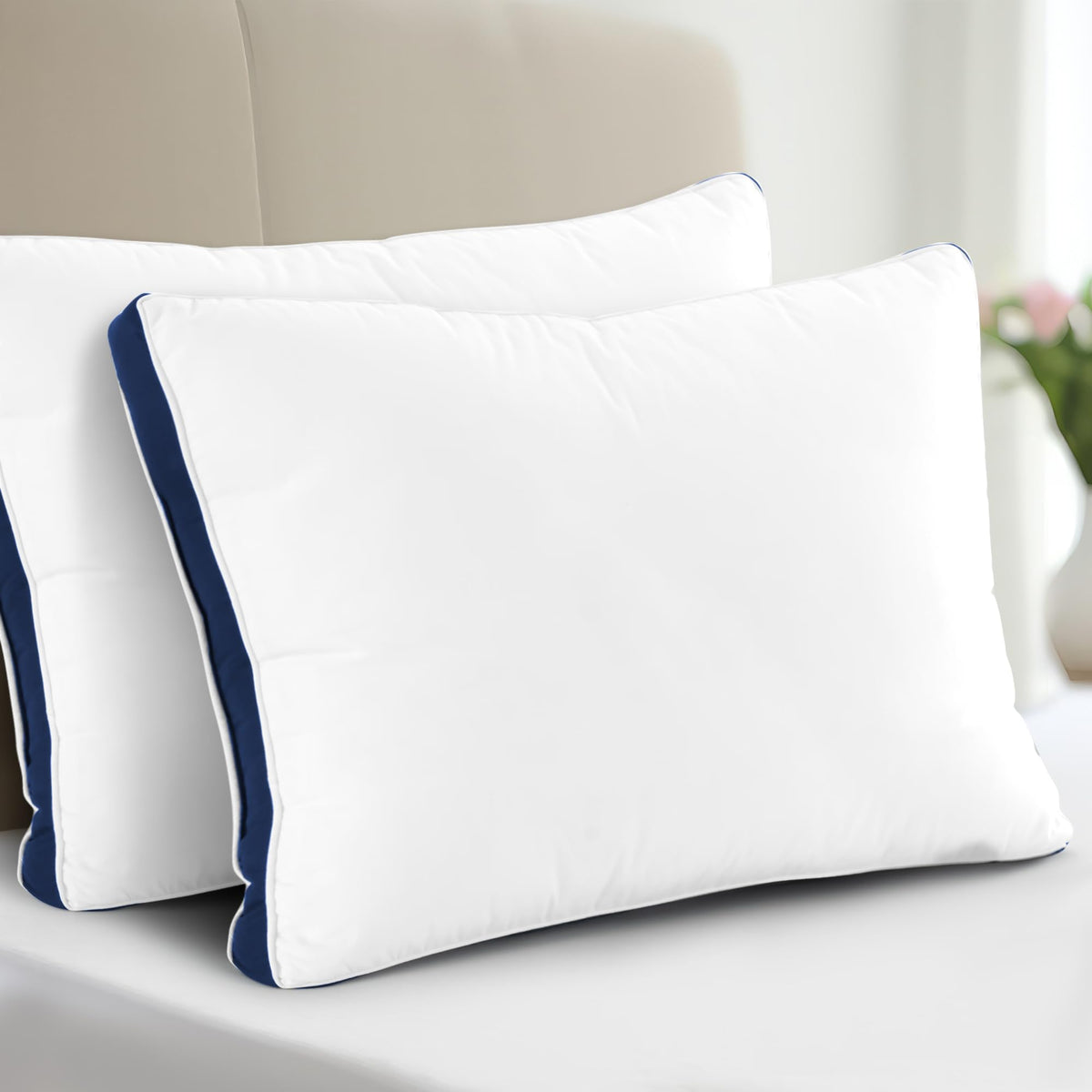 King 2 Pack Down Alternative Gusseted Pillows G674