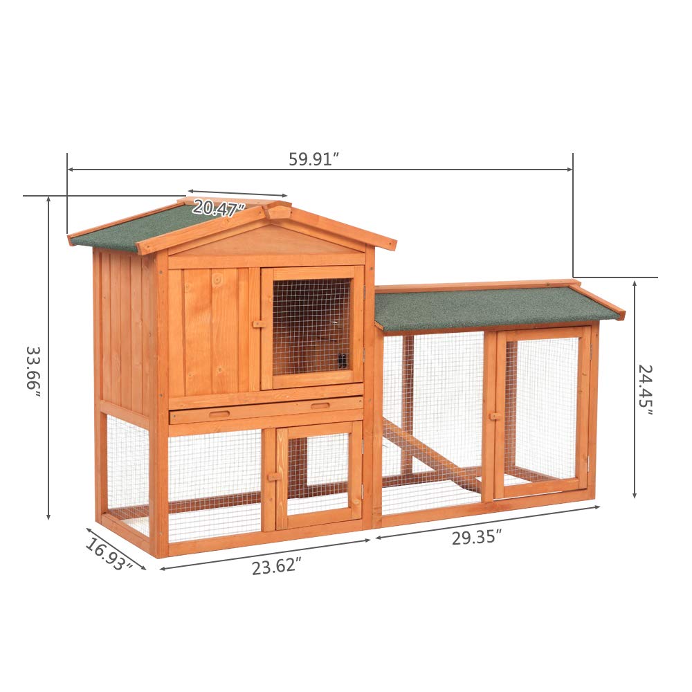 Wooden Chicken Coop with Waterproof Roof and Nesting Box P635653