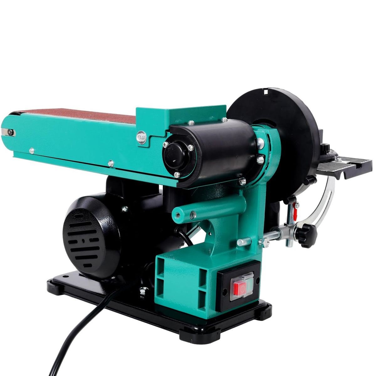 4" x 36" Belt Sander 6" Disc Polisher Grinder Steel Green High-Torque Power Tool Y536