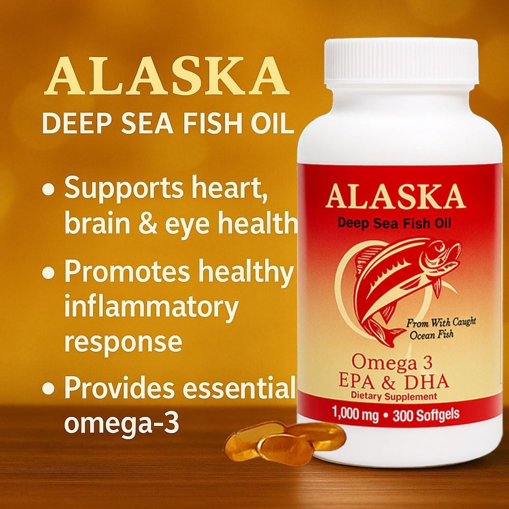 Omega 3 Fish Oil 1000mg 300 Softgels G99452
