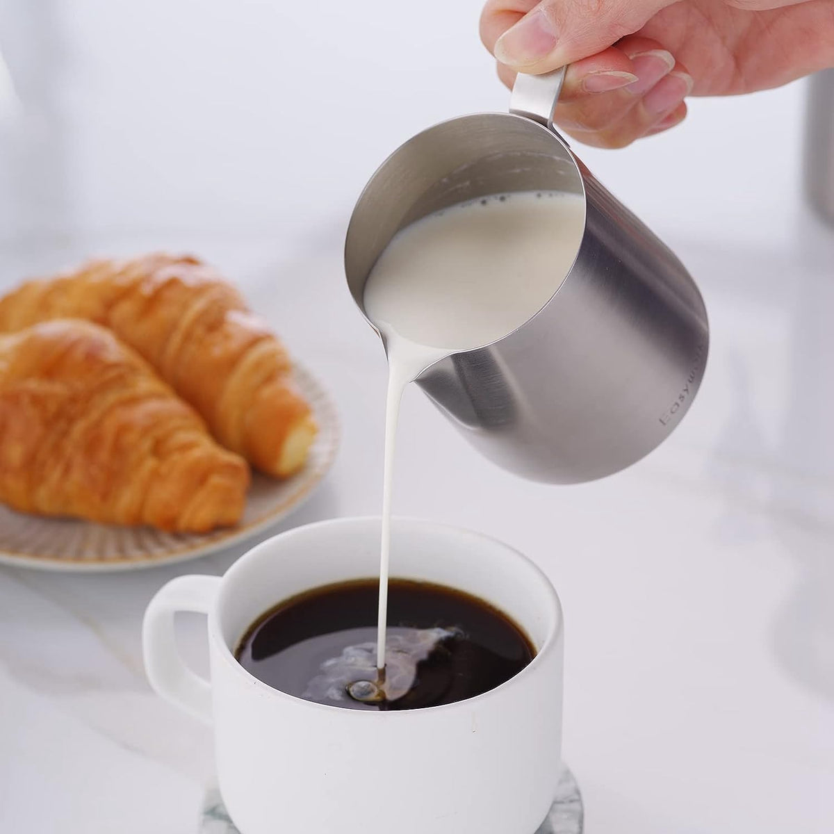 12 oz Stainless Steel French Press and Creamer Set F2908