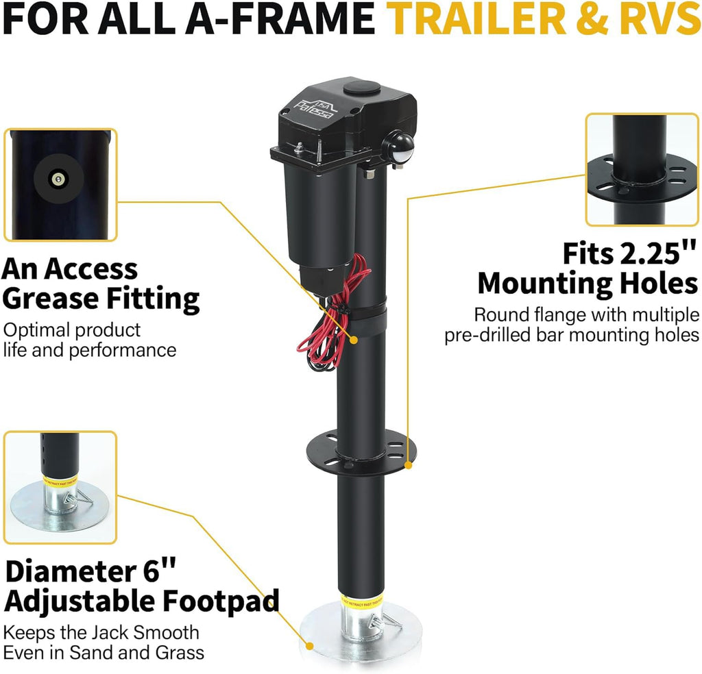 12V Electric RV Trailer Tongue Jack 3500LB L517