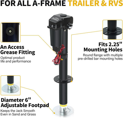 12V Electric RV Trailer Tongue Jack 3500LB L517