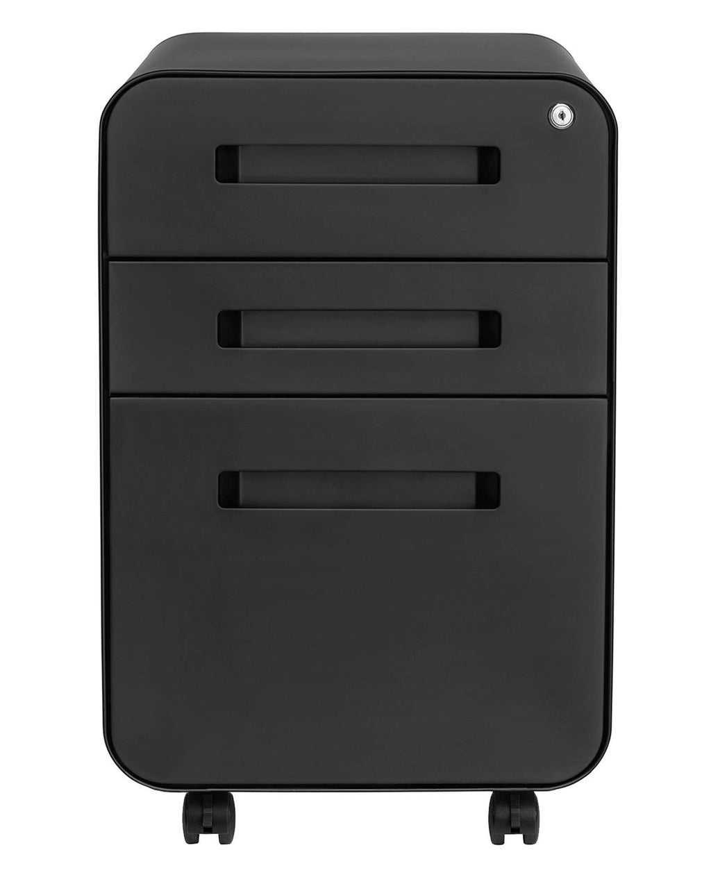 3 Drawer Black Metal File Cabinet with Lock E8316