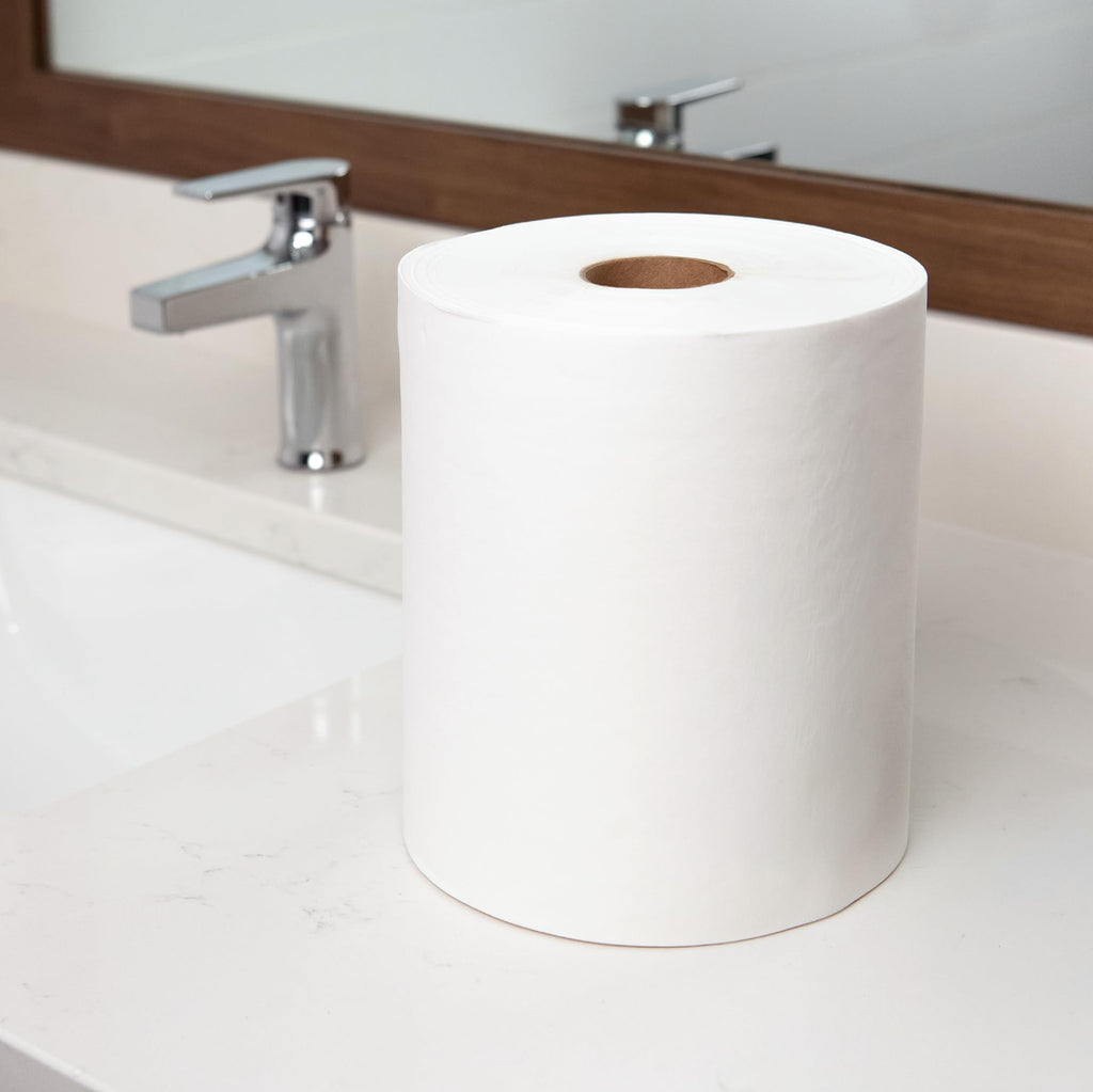 White 1-Ply Hardwound Paper Towels, 6 Rolls P480811