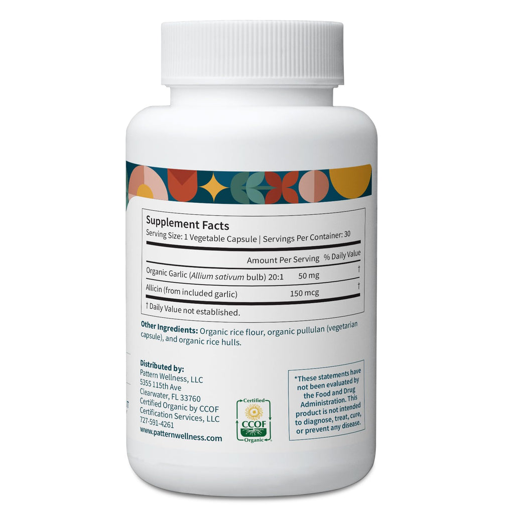 Organic Garlic Supplement 30 Capsules D98256