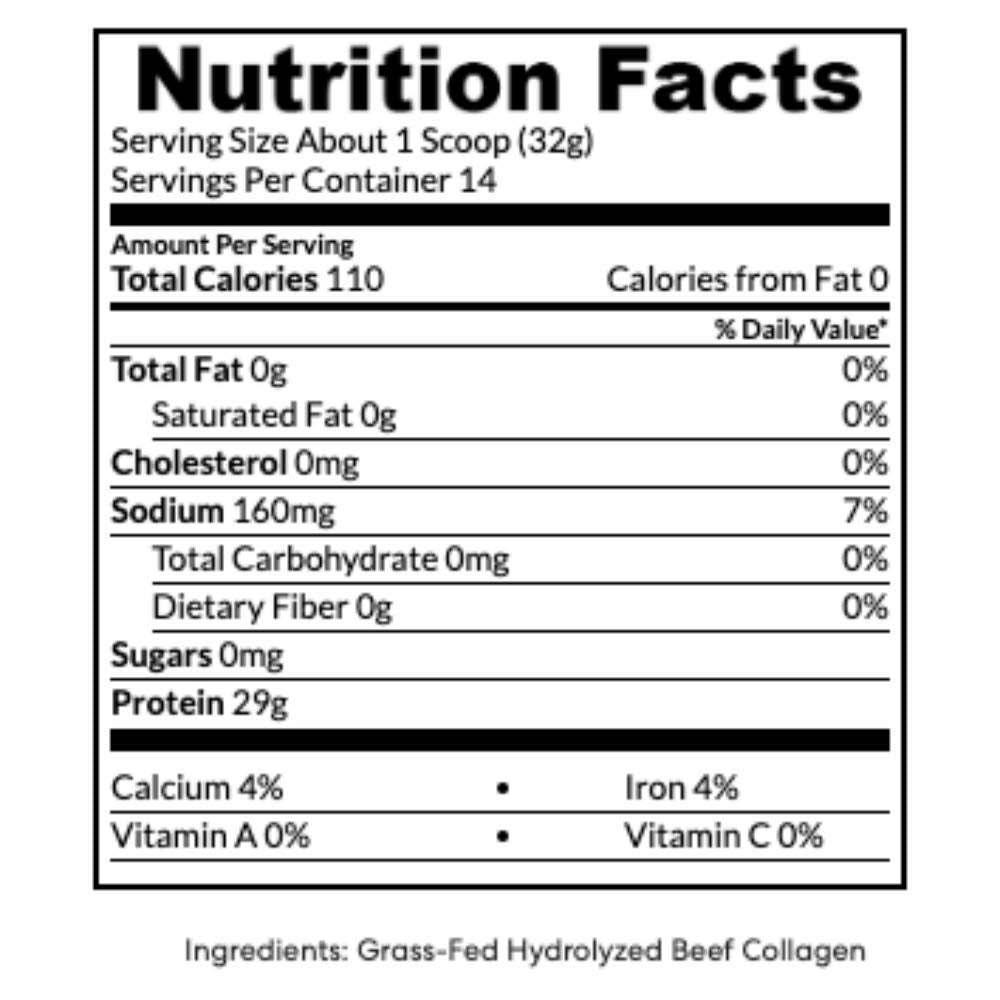 Hydrolyzed Collagen Powder, Unflavored, 1lb O296475