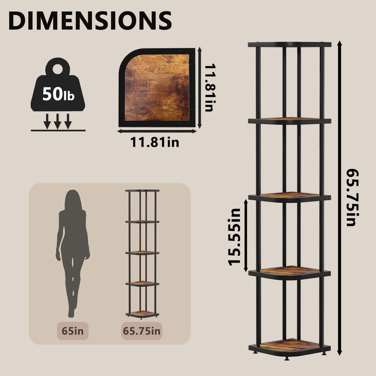 5 Tier Corner Shelf U7429