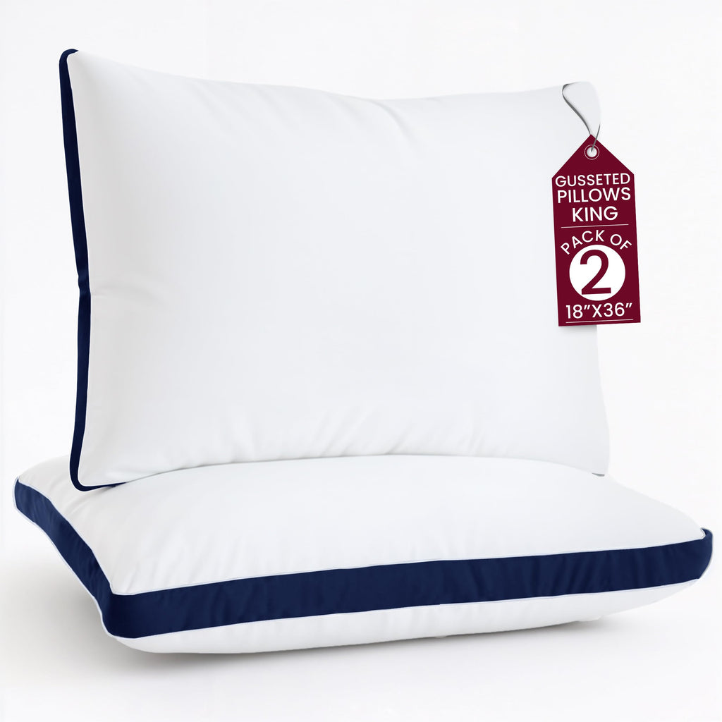 King 2 Pack Down Alternative Gusseted Pillows G674