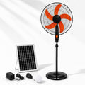 16 Inch Rechargeable Pedestal Fan with Solar Panel S363
