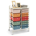 15 Drawer Rolling Storage Cart with Removable Drawers V15139