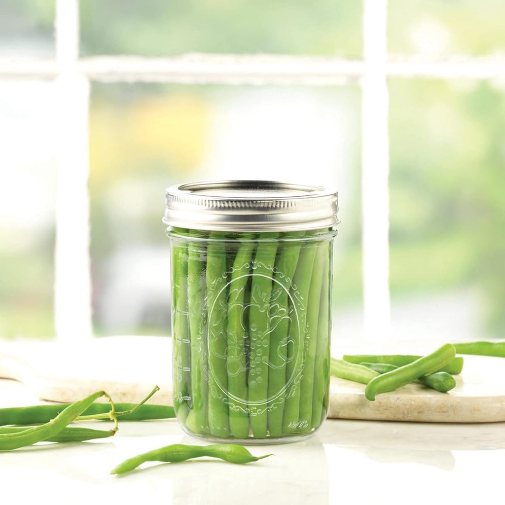 16 oz Wide Mouth Glass Mason Jars with Lids, 6 Pack G215