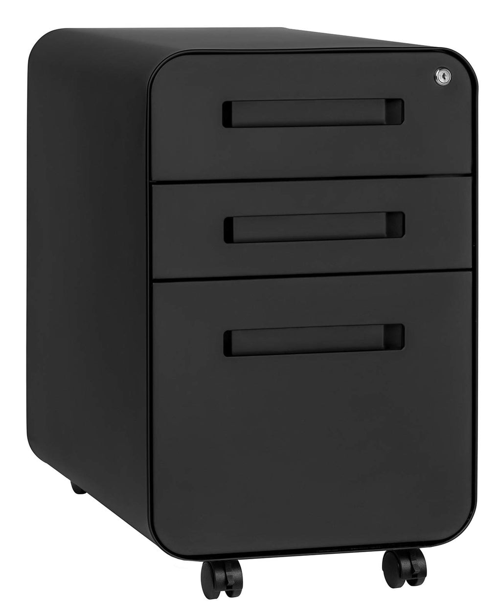 3 Drawer Black Metal File Cabinet with Lock E8316