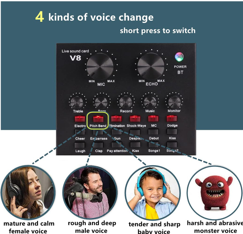 Condenser Microphone Bundle with Voice Changer X1670