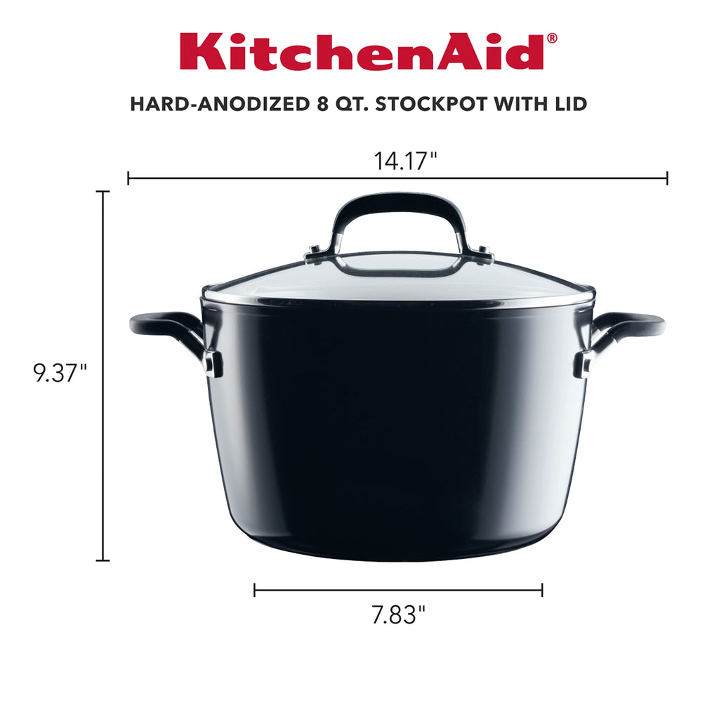 Hard Anodized Nonstick 8-Quart Stock Pot with Lid E263