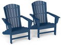 Oversized Adirondack Chairs Set of 2 HDPE All Weather Blue V338520