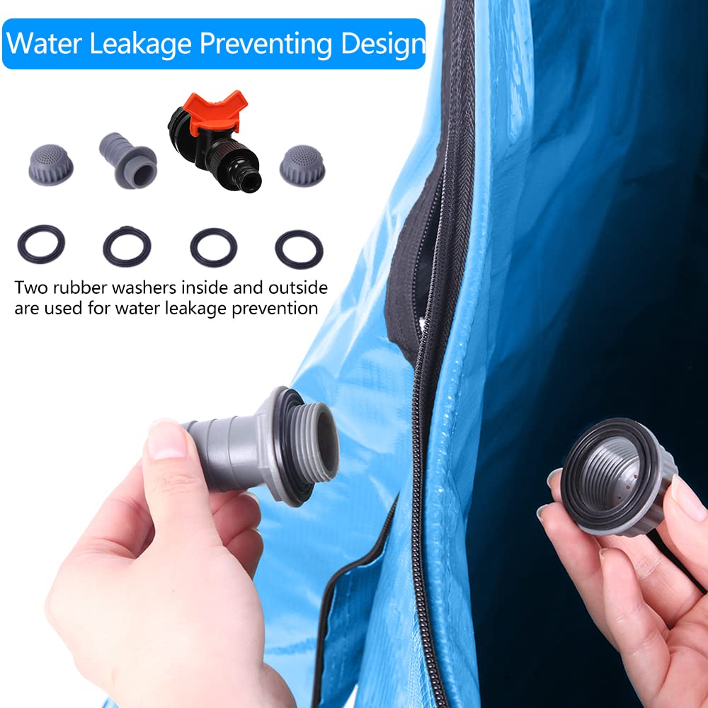 50 Gallon Blue Collapsible Rain Barrel D4964