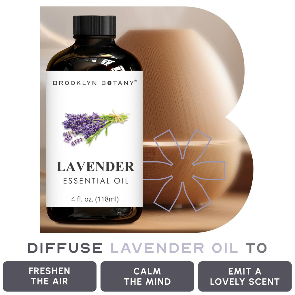 Spearmint & Lavender Essential Oils 4 Fl Oz Pack of 2 A7459