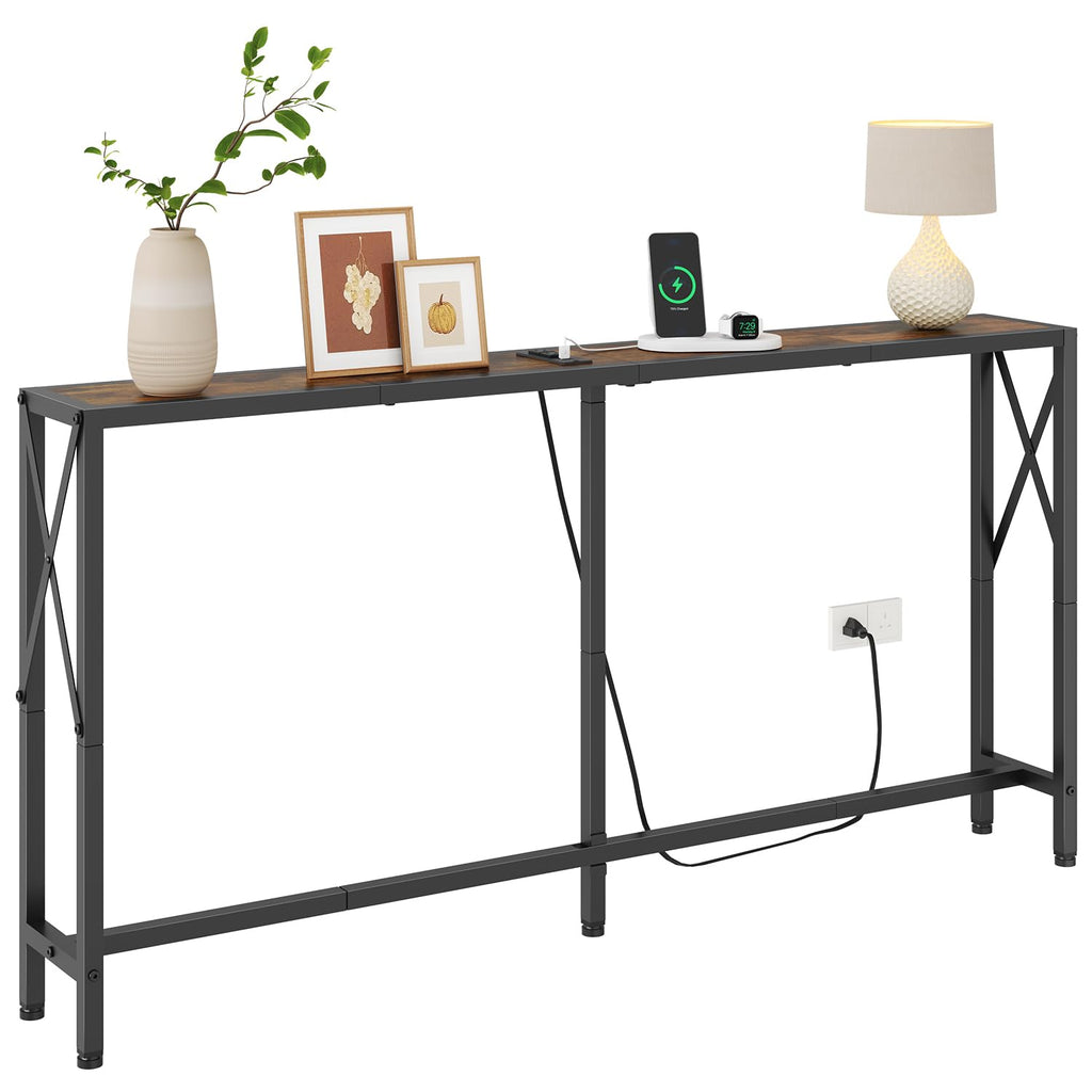 Narrow Console Table with Socket P245119