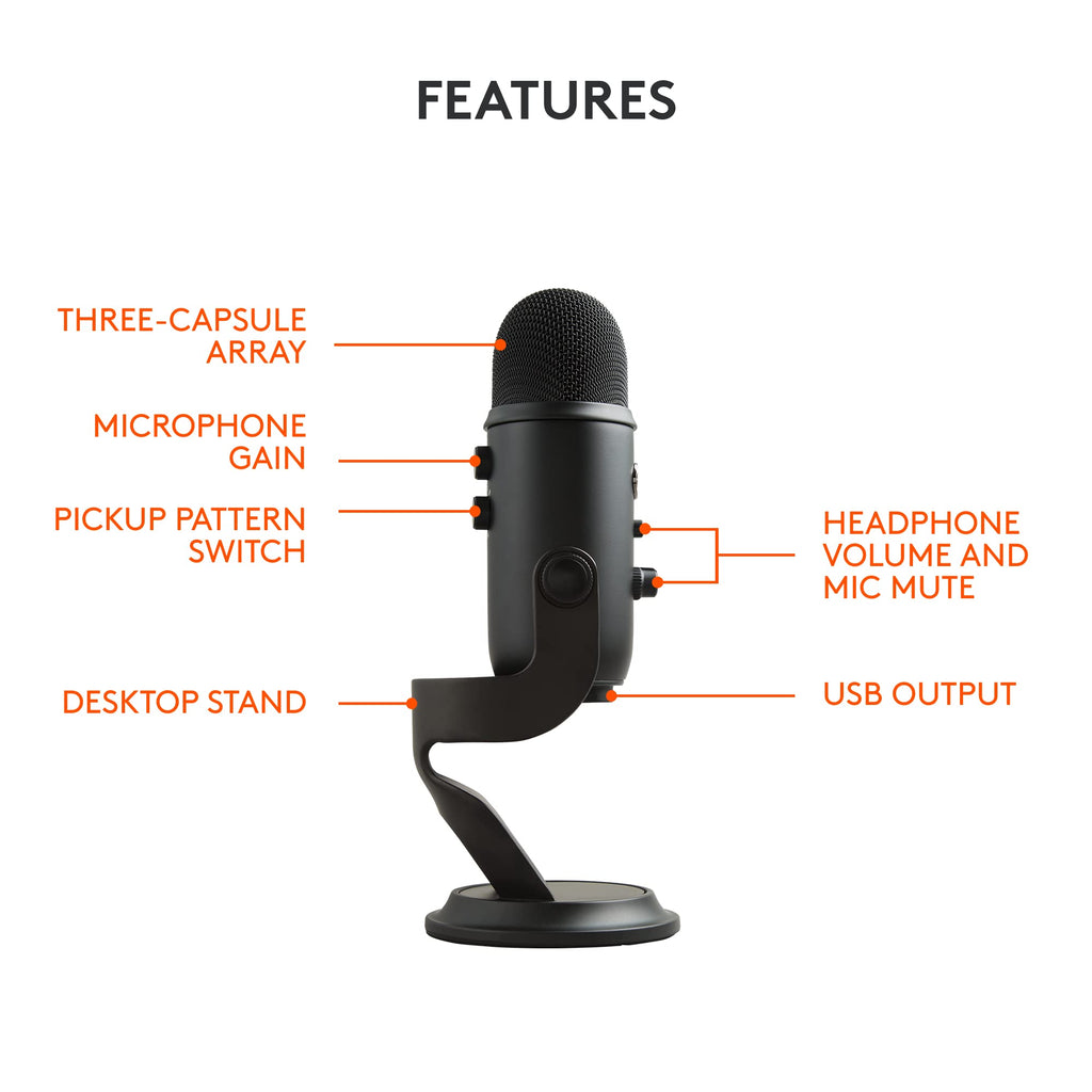 USB Condenser Microphone with 4 Pickup Patterns D631275