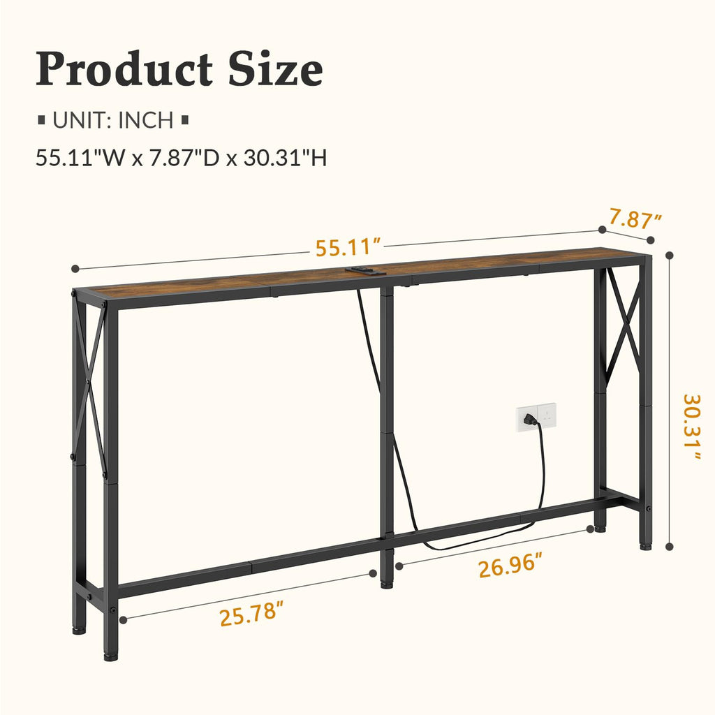 Narrow Console Table with Socket P245119