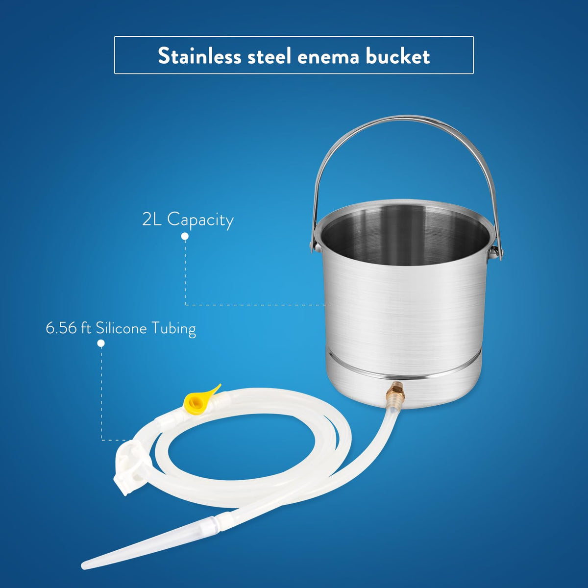 Coffee Enema Bucket Kit Stainless Steel 1.8 Quart Q376146