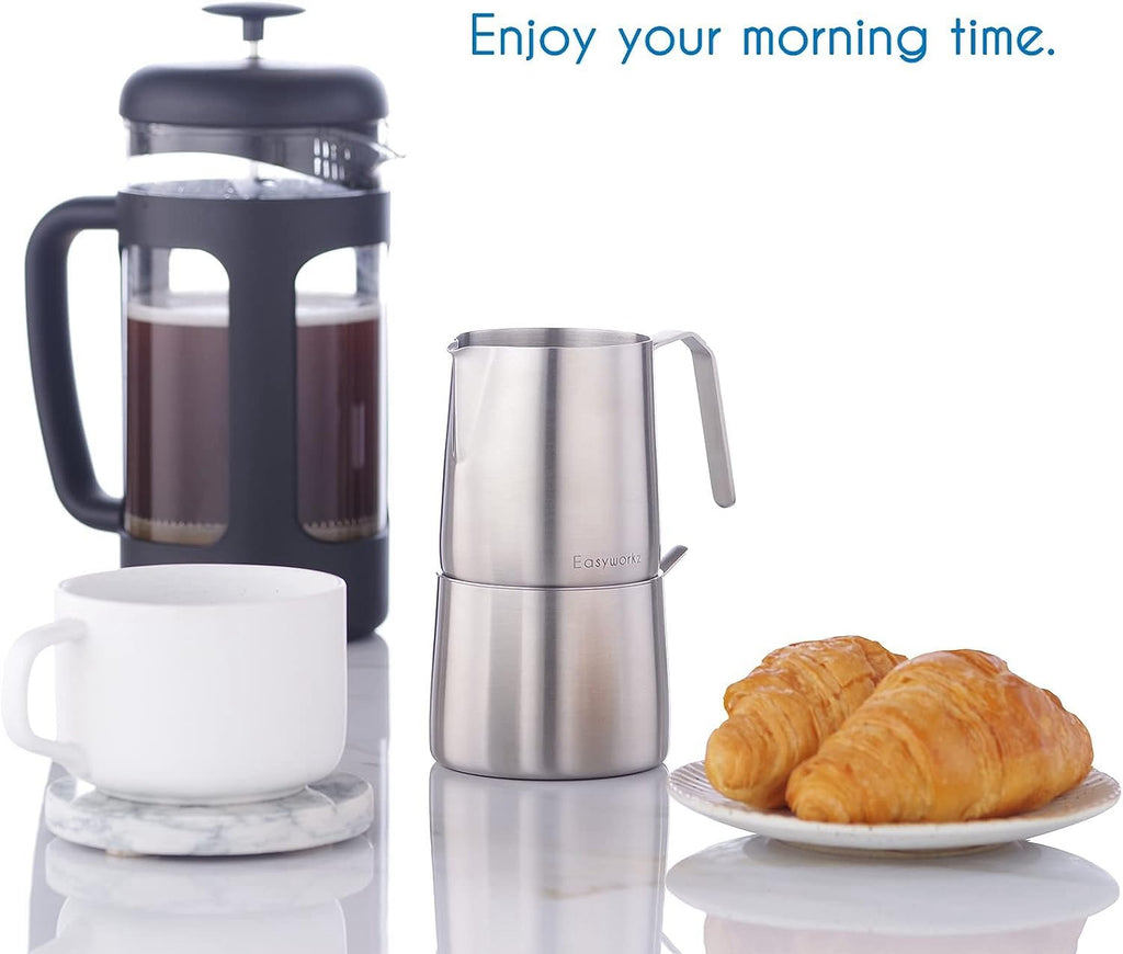 12 oz Stainless Steel French Press and Creamer Set F2908