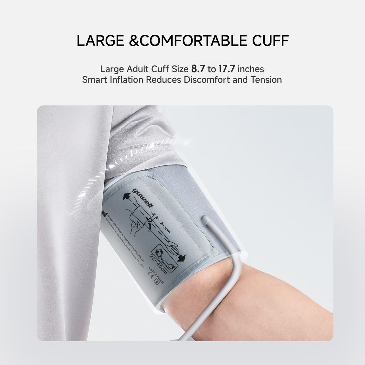 Upper Arm Blood Pressure Monitor with Large Cuff and Large Display T82847