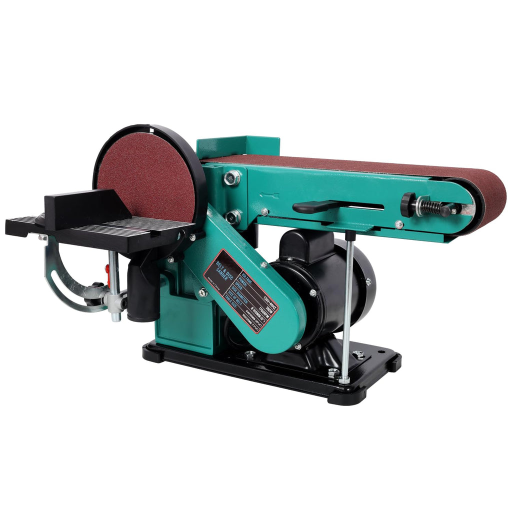 4" x 36" Belt Sander 6" Disc Polisher Grinder Steel Green High-Torque Power Tool Y536