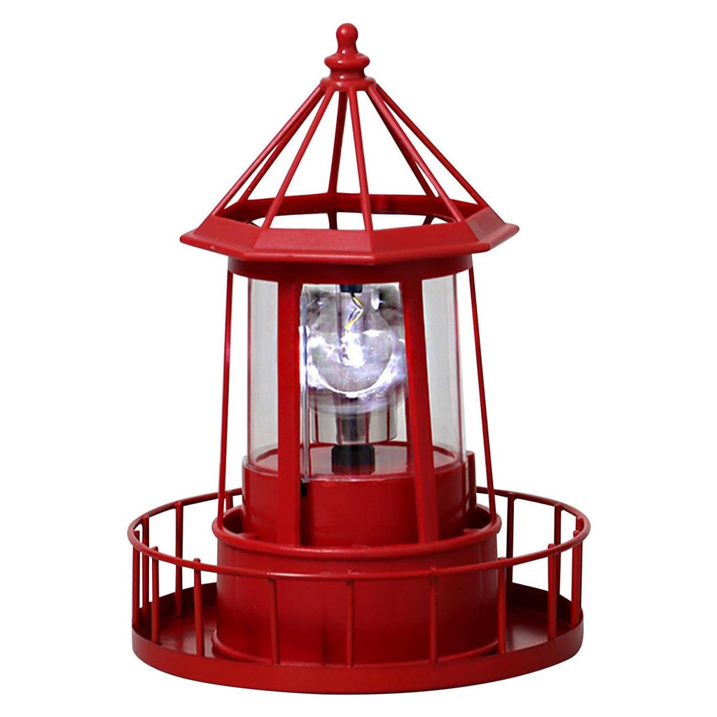 Waterproof Rotating Solar Lighthouse Statue X14956