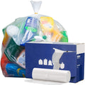 40-45 Gallon Clear 1.5 Mil Trash Bags 100 Count I49942