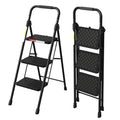 3 Step Folding Ladder with Anti-Slip Pedal H718