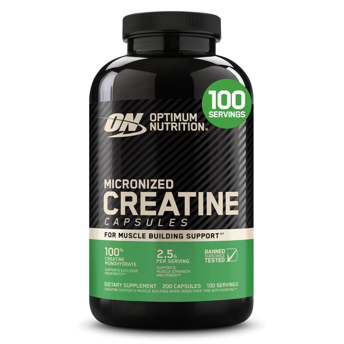 Micronized Creatine Monohydrate Capsules, 200 Ct J782