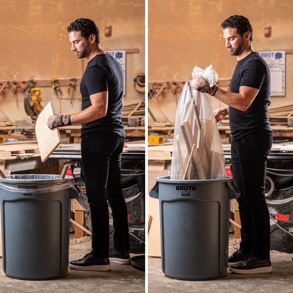 40-45 Gallon Clear 1.5 Mil Trash Bags 100 Count I49942