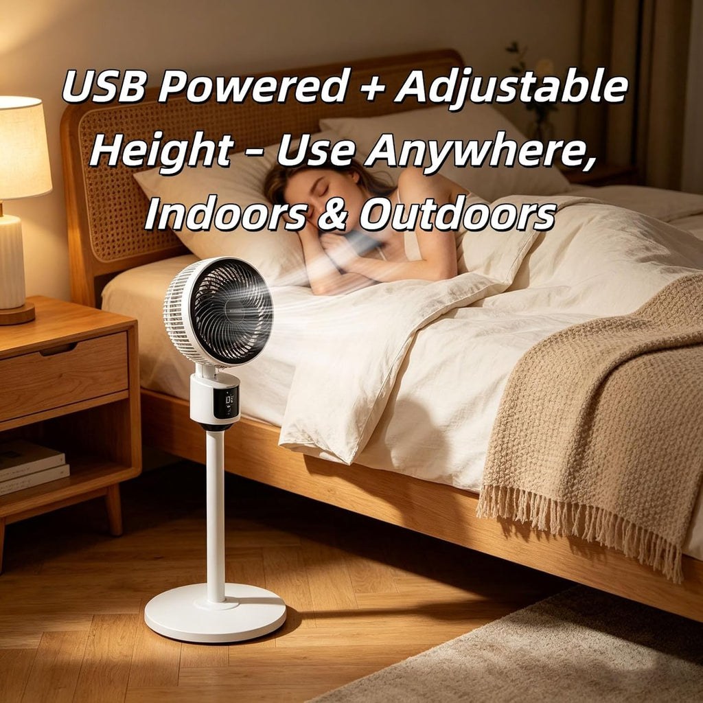 Standing Fan with 90° Oscillation, 3 Speeds, Adjustable Height L17599
