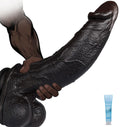 Black Realistic Silicone Dildo with Suction Cup T2831