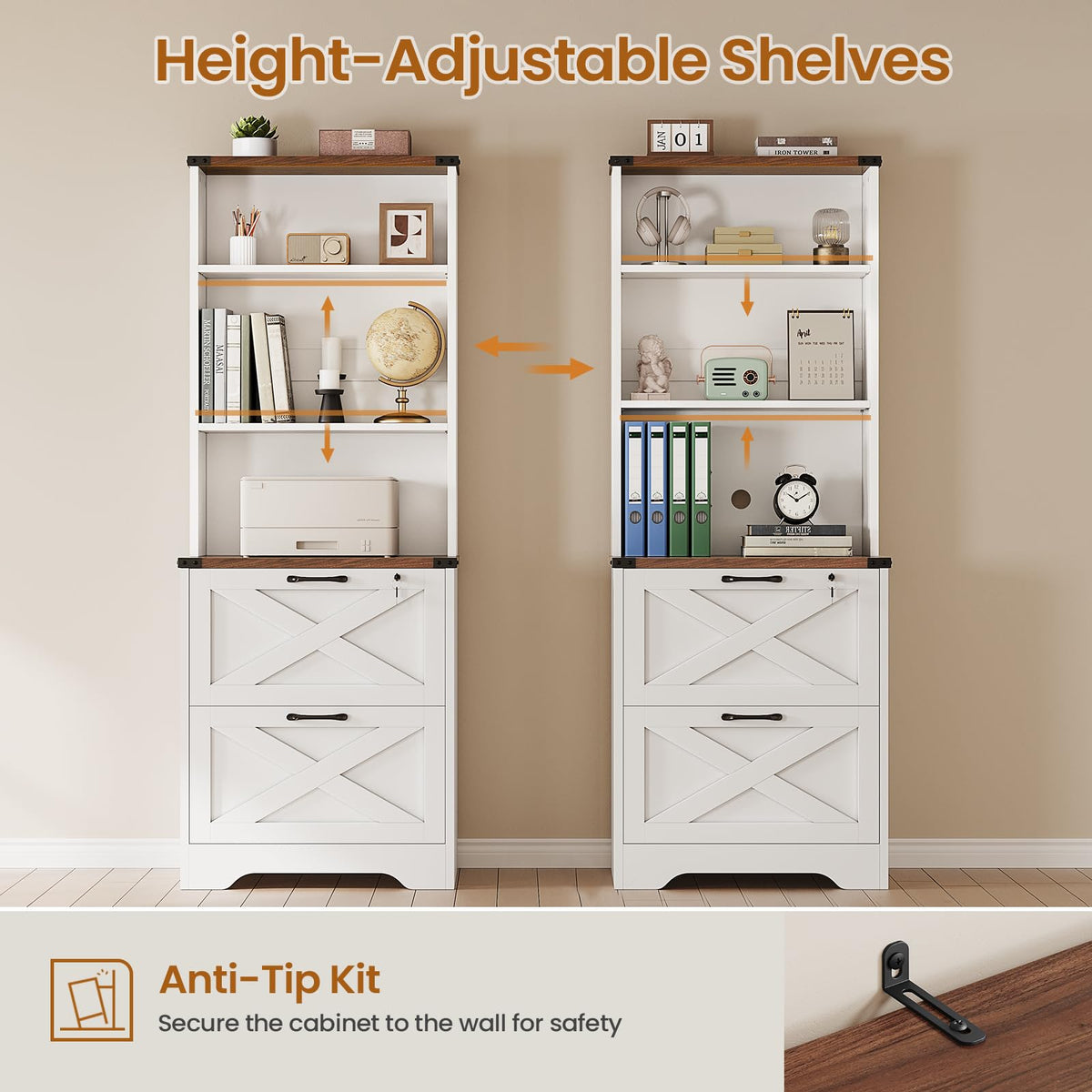 2 Drawer File Cabinet with Lock B196325