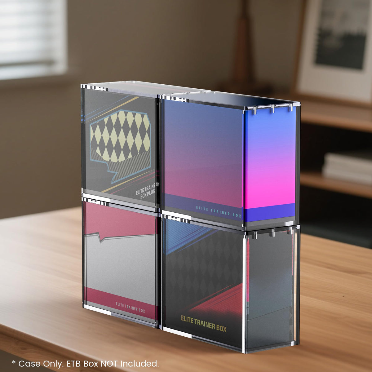 Clear Acrylic Display Boxes 3-Pack with Magnetic Lids D658031